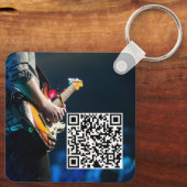Muzikant QR-code reclame  Sleutelhanger (Achterkant)
