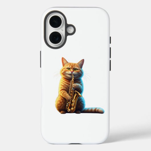 Muzikant schattige kat Case-Mate iPhone case (Achterkant)