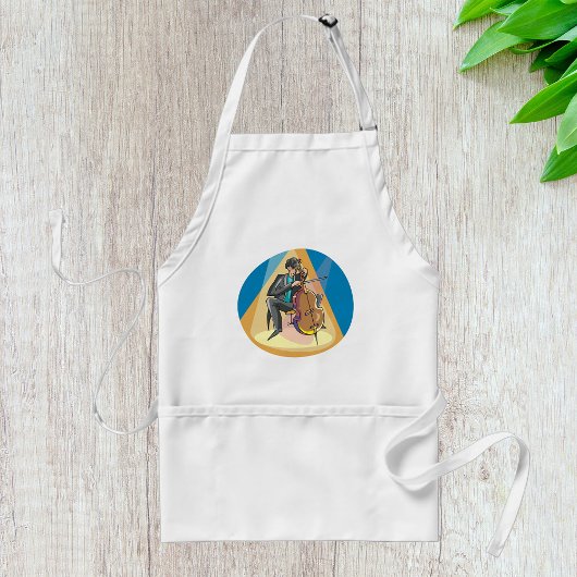 Muzikant spelen de chello standaard schort