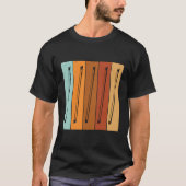 Muzikant String Player Retro 70's String B T-shirt (Voorkant)