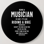 Muzikant Titel Titel Ronde Button 6,0 Cm (Voorkant)