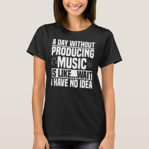Muzikant van muziekproducent Song Maker Record T-shirt