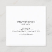 Muzikant Vierkante Visitekaartje (Achterkant)