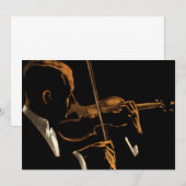  muzikant, violinist die gewelddadige muziek speel (Voorkant / Achterkant)