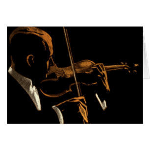 muzikant, violinist die gewelddadige muziek speel