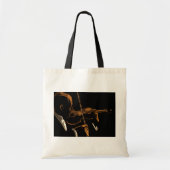 muzikant, violinist die gewelddadige muziek speel tote bag (Voorkant)