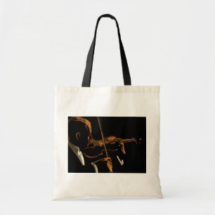 muzikant, violinist die gewelddadige muziek speel tote bag