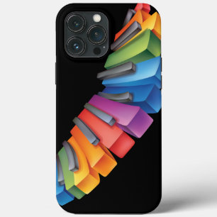 Muzikant voor kleurrijk regenboogtoetsenbord iPhone 13 pro max hoesje