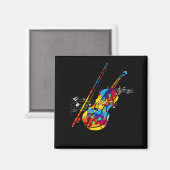 Muzikant voor kleurrijke Violin Player String Inst Magneet (Voorkant / Achterkant)