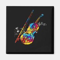 Muzikant voor kleurrijke Violin Player String Inst