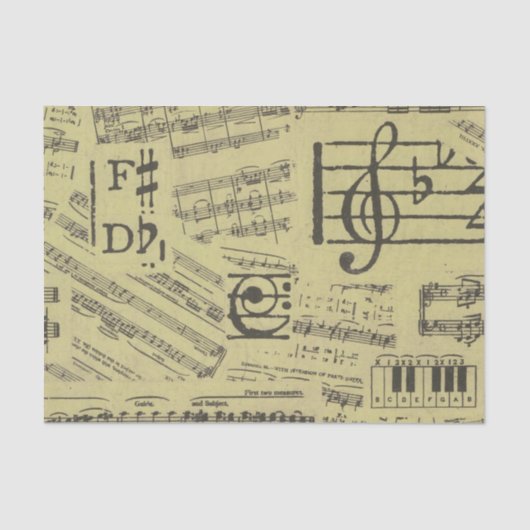  muzikant voor muzieknotitie tissuepapier (Voorkant)