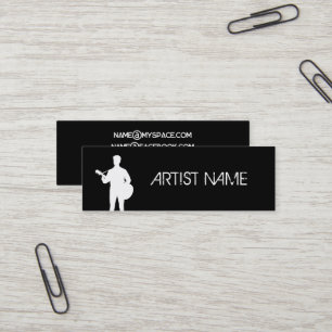 Muzikant Zanger Gitarist Artiest Star Publicity Mini Visitekaartje