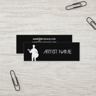 Muzikant Zanger Gitarist Artiest Star Publicity Mini Visitekaartje