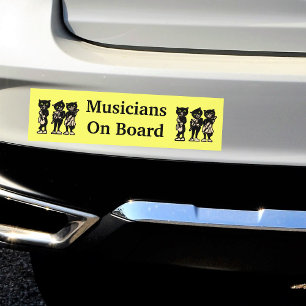 Muzikanten aan boord van  Black Cats Bumpersticker