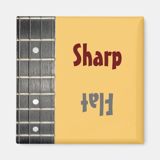 Muzikanten Sharp Flat Mood Magnet Magneet (Voorkant)