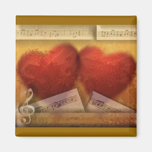 Muzikanten verliefd magneet (Voorkant)