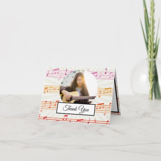 Muzikartfoto Muzikant Bedankkaart (Voorkant)