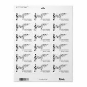 Muzikleraren Musician Return Address Label (Full Sheet)