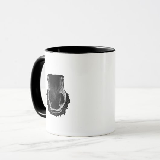 Muzzle de Cheval Café Mug (Devant gauche)