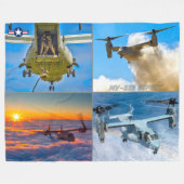 MV-22B OSPREY FLEECE DEKEN (Voorkant (Horizontaal))