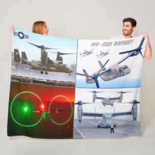 MV-22B OSPREY FLEECE DEKEN