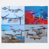 MV-22B OSPREY FLEECE DEKEN (Voorkant (Horizontaal))