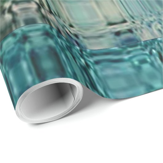 MVB Blue Blauwgroen - FauxGlass -Wrapppapier Cadeaupapier (Rol Hoek)