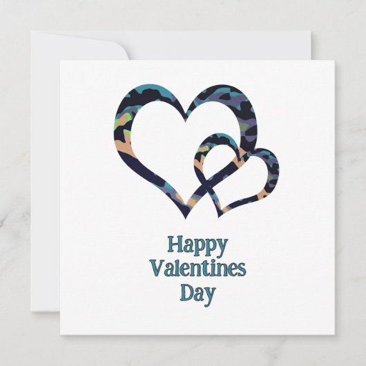 MVB Double Trendy Blauw Camo Hart Ontwerp (Voorkant)