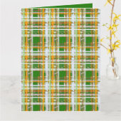 MVB Fall Plaid Green/Orange/Yellow Design Kaart (Gele Bloem)
