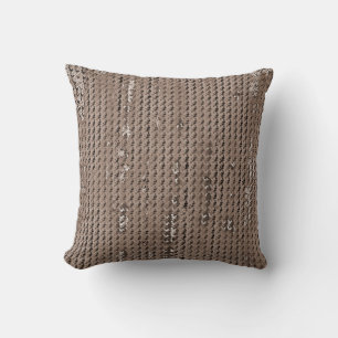 MVB Faux Burlap Sierkussen-Torn Design/Taupe Kussen