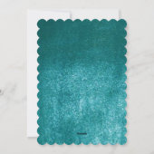 MVB Faux Velvet Teal Customizable Design Feestdagenkaart (Achterkant)
