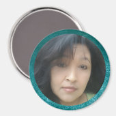 MVB Faux Velvet Teal Customizable Design Magneet (Voorkant / Achterkant)