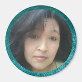 MVB Faux Velvet Teal Customizable Design Magneet (Voorkant)