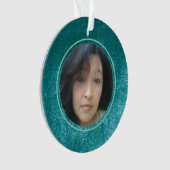 MVB Faux Velvet Teal Customizable Design Ornament (voorkant)