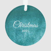 MVB Faux Velvet Teal Customizable Design Ornament (achterkant)