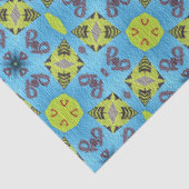 MVB Geo Sky Blue met een vleugje geel Design Tissuepapier (Detail)