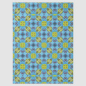 MVB Geo Sky Blue met een vleugje geel Design Tissuepapier (Voorkant)