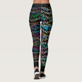 MVB Neon Effect Wave Links Ontwerp Leggings (Achterkant)