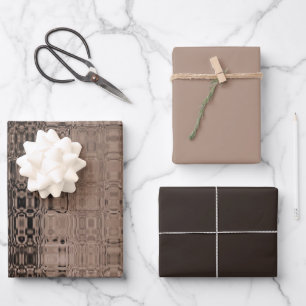 MVB Sepia-Faux Glass Inpakpapier Vel