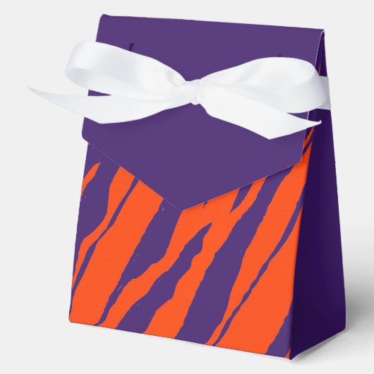 MVB Tiger Stripes Design- Orange & Purple  Bedankdoosjes (Voorkant)