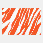 MVB Tiger Stripes Design - Sinaasappel & Wit Inpakpapier Vel (Voorkant)
