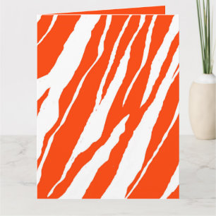 MVB Tijgerstrepen Design- Oranje & Wit Kaart