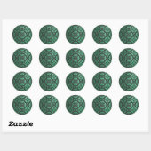 MVB X Kant Pattern Sticker- Blauwgroen Groen Ronde Sticker (Vel)