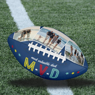 MVD - Meest Waardevolle Papa Custom 3 Foto Keepsak American Football