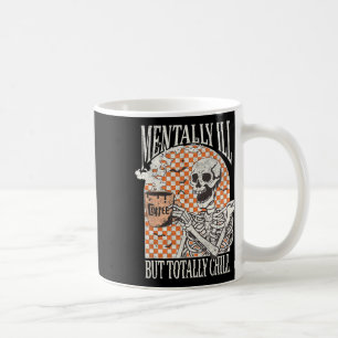 Mvoorbije Il, maar volledig Chill Halloween Skelet Koffiemok
