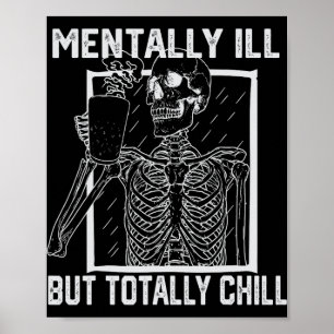 Mvoorbije Il, maar volledig Chill Halloween Skelet Poster