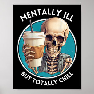 Mvoorbije Il, maar volledig Chill Halloween Skelet Poster