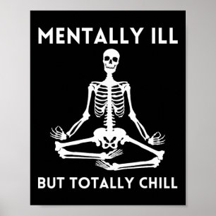 Mvoorbije Il, maar volledig Chill Halloween Skelet Poster