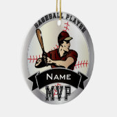 MVP Baseball personaliseren Keramisch Ornament (Rechts)