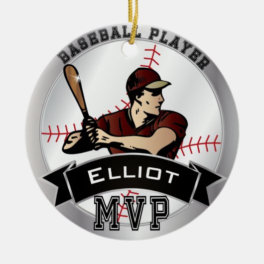 MVP Baseball ⚾ Player Keramisch Ornament (Voorkant)